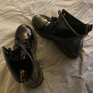 Black patent leather Dr. Martens